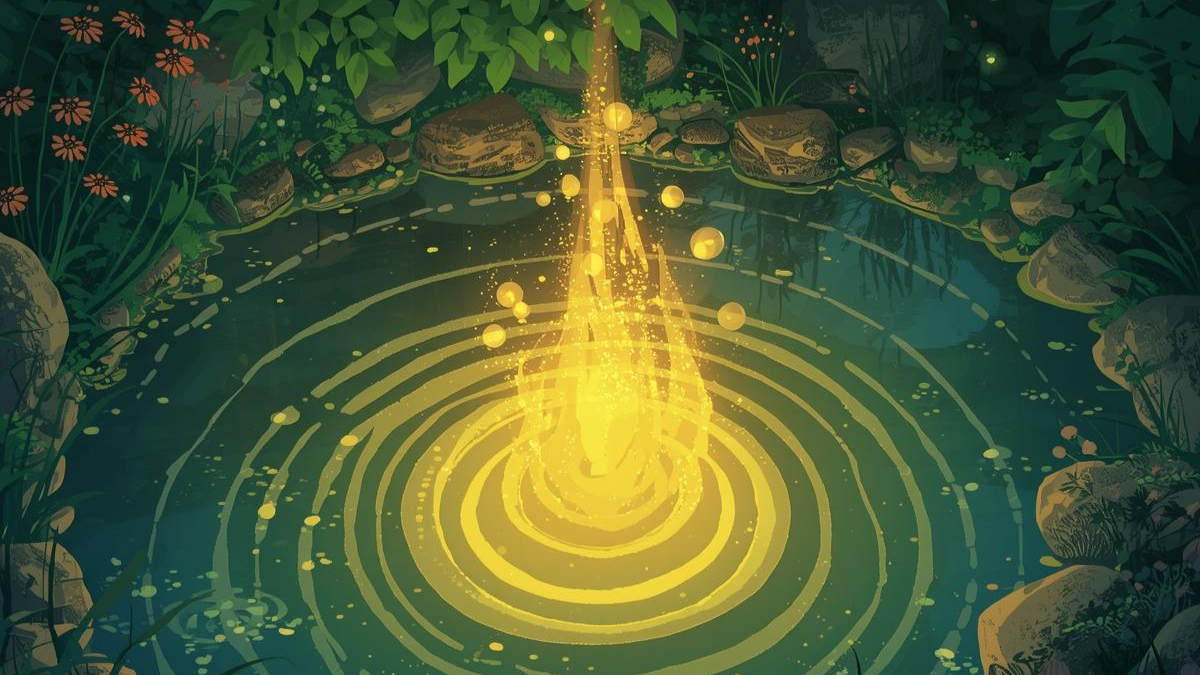 Das Märchen vom verlorenen Funken 1 Funken im Wasser